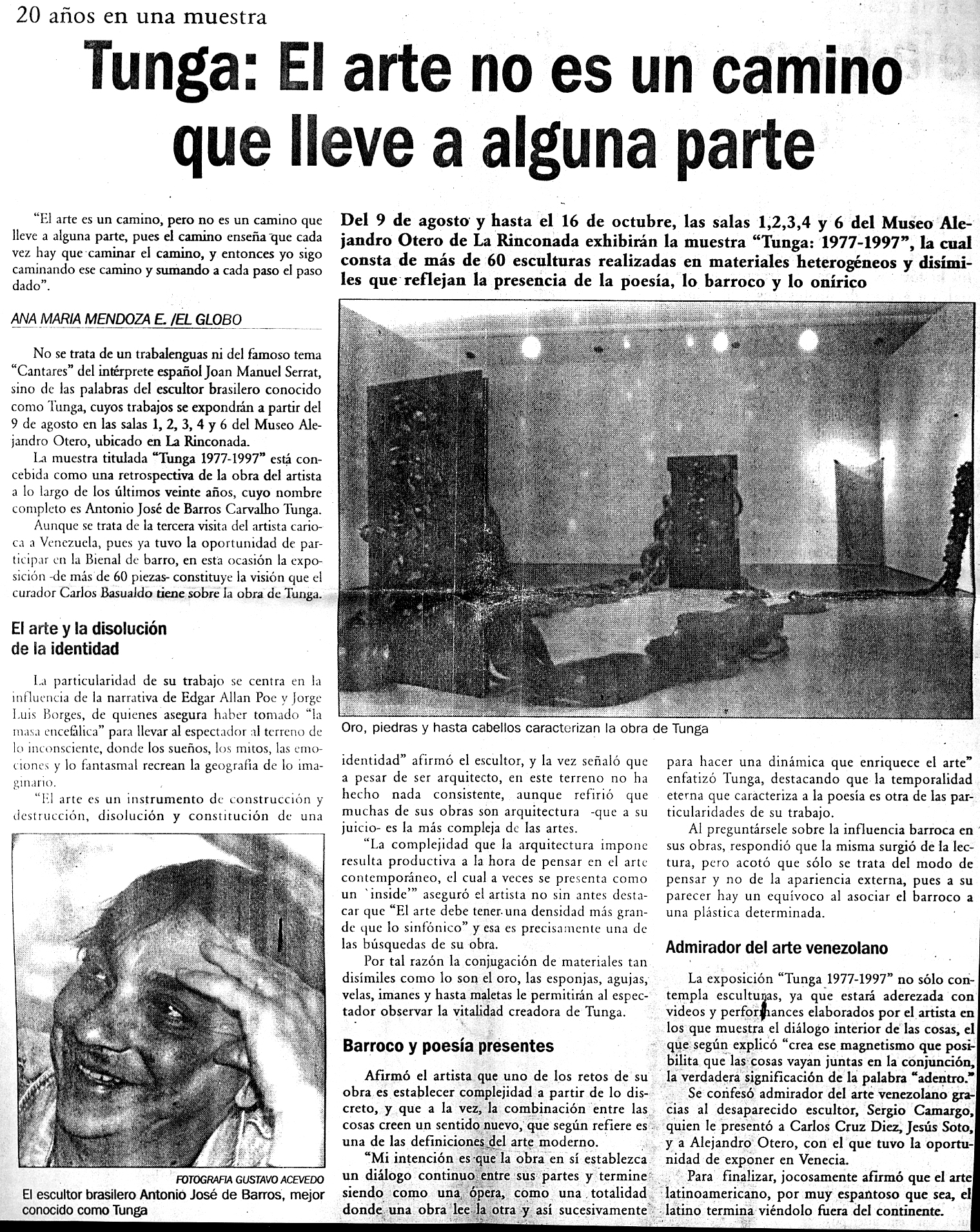 20 years Survey 1977 – 1997 – Museo Alejandro Otero – Caracas – Venezuela