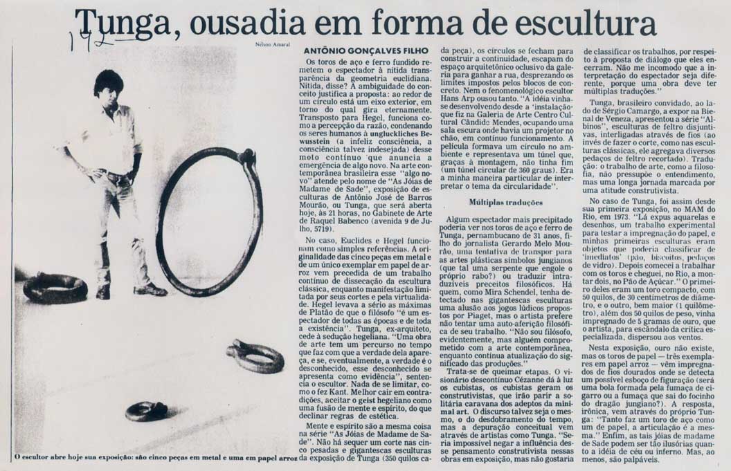 Gabinete de Arte Raquel Babenco Folha de SP 11 jun 1983